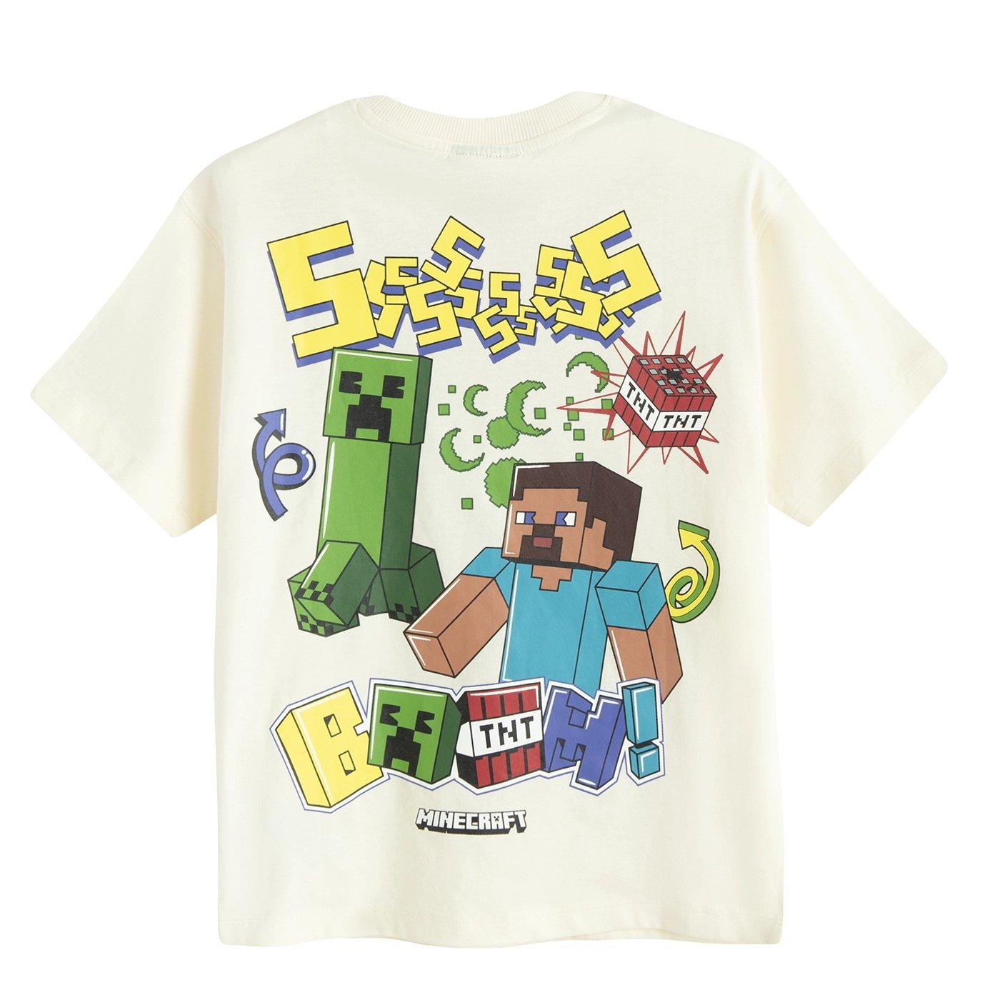 Μπλούζα κοντομάνικη λευκή με στάμπα MINECRAFT