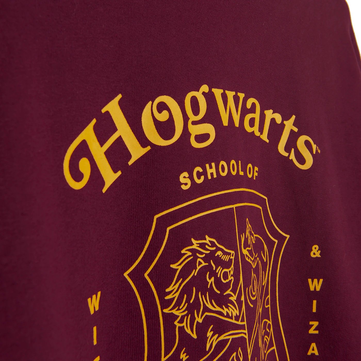 Ζακέτα φούτερ λευκό και μπορντό με στάμπα HOGWARTS HARRY POTTER