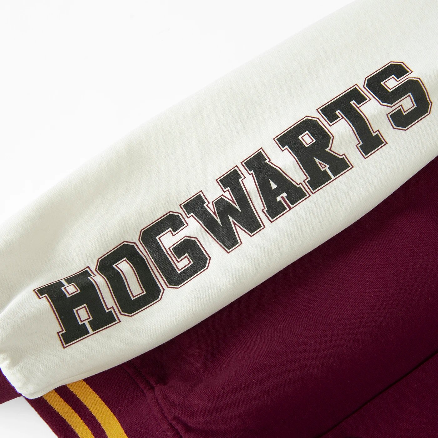 Ζακέτα φούτερ λευκό και μπορντό με στάμπα HOGWARTS HARRY POTTER
