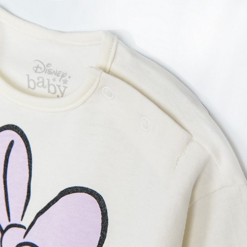 Μπλούζα μακρυμάνικη μπεζ με στάμπα "Daisy Duck"