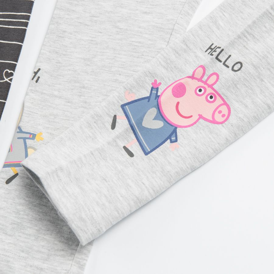 Κολάν 2 τμχ γκρι με στάμπα Peppa Pig