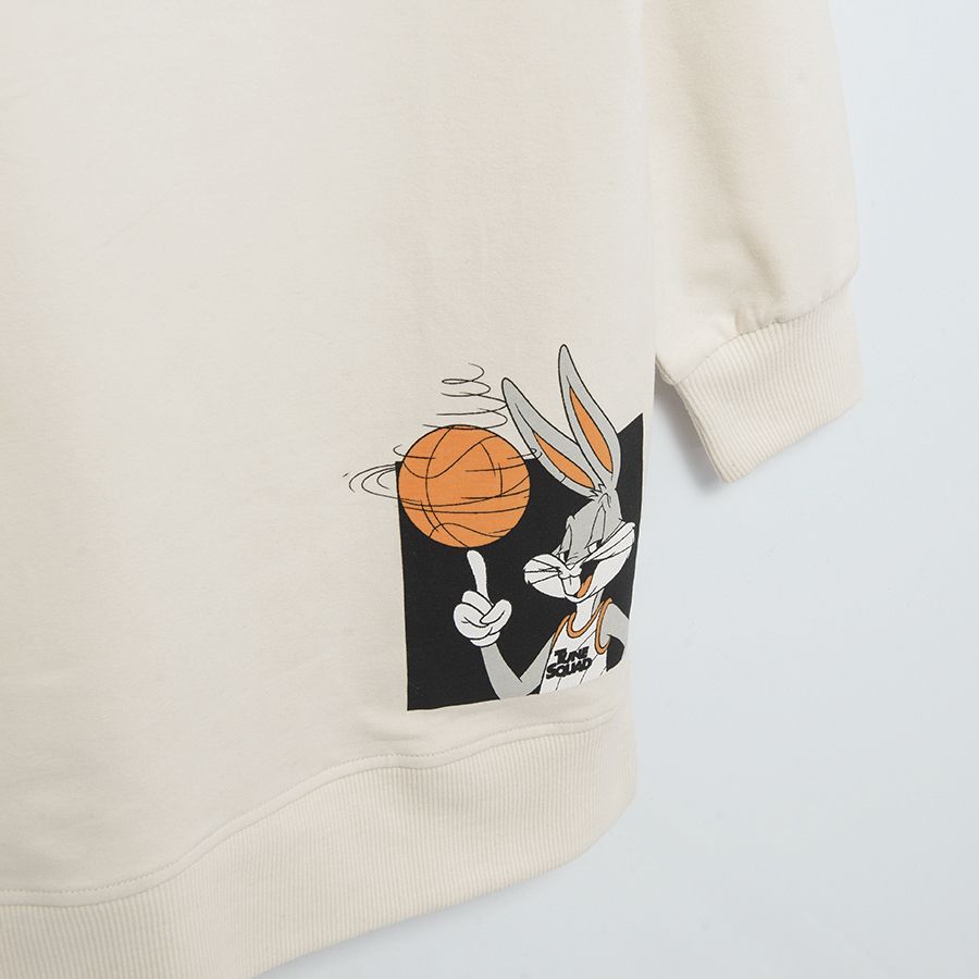 Φούτερ λευκό με στάμπα Space jam