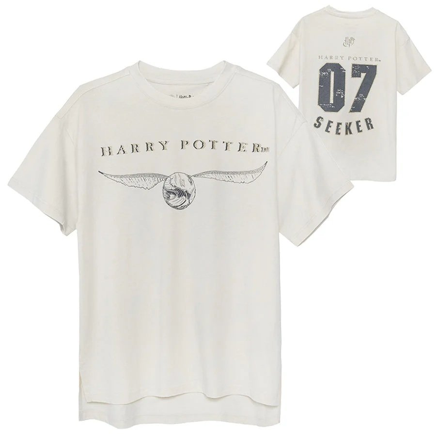 Μπλούζα κοντομάνικη μπεζ με στάμπα Harry Potter