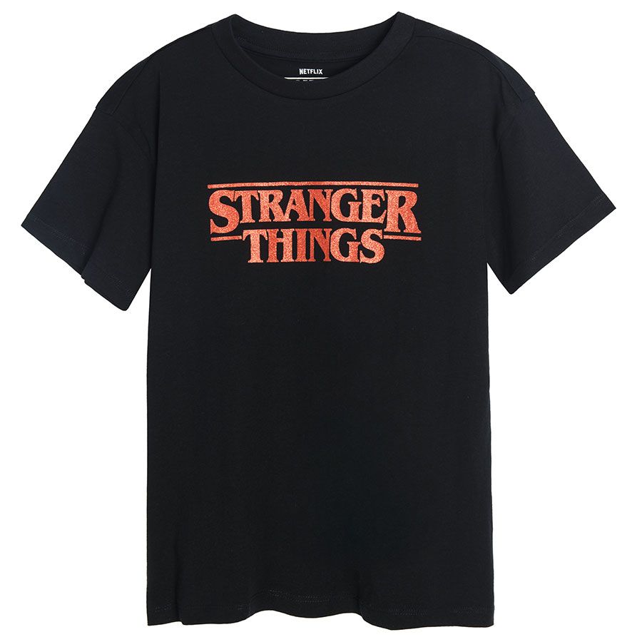 Stranger Things black short sleeve blouse