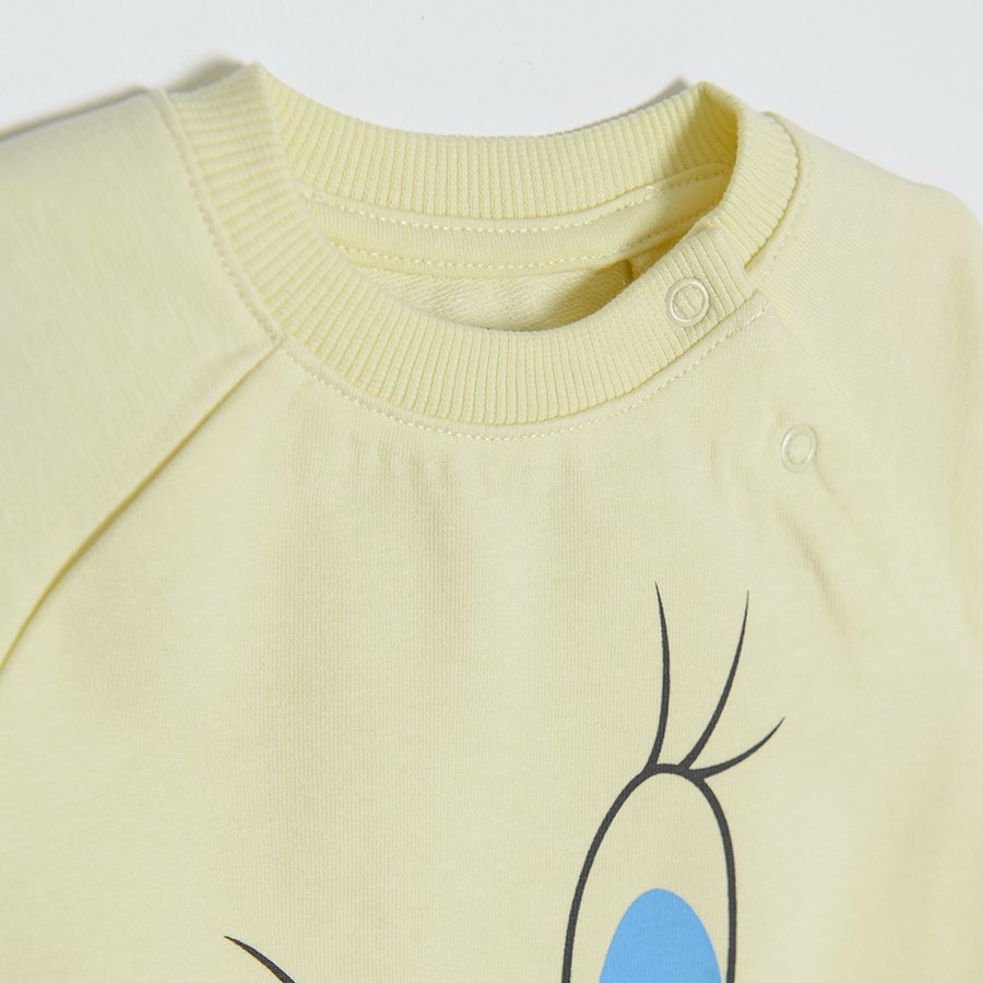 Σετ ροζ κολάν και μπεζ φούτερ με στάμπα Tweety