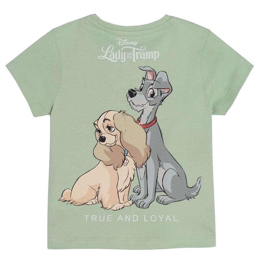 Lady and the Tramp green short sleeve T-shirt