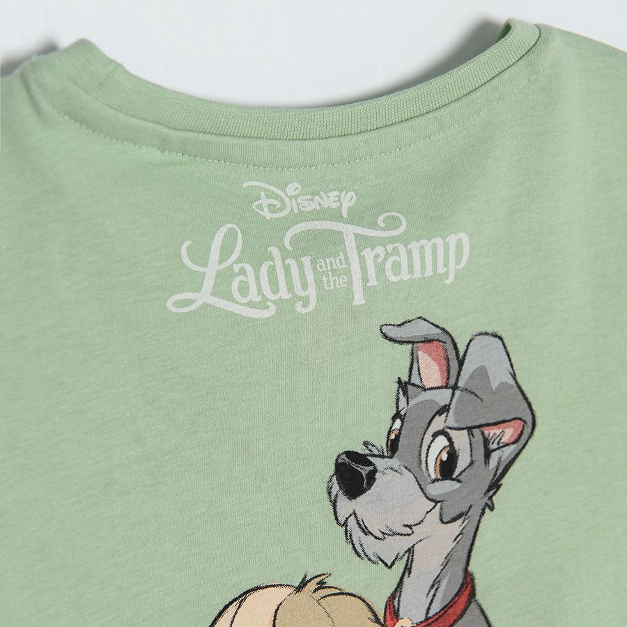 Lady and the Tramp green short sleeve T-shirt