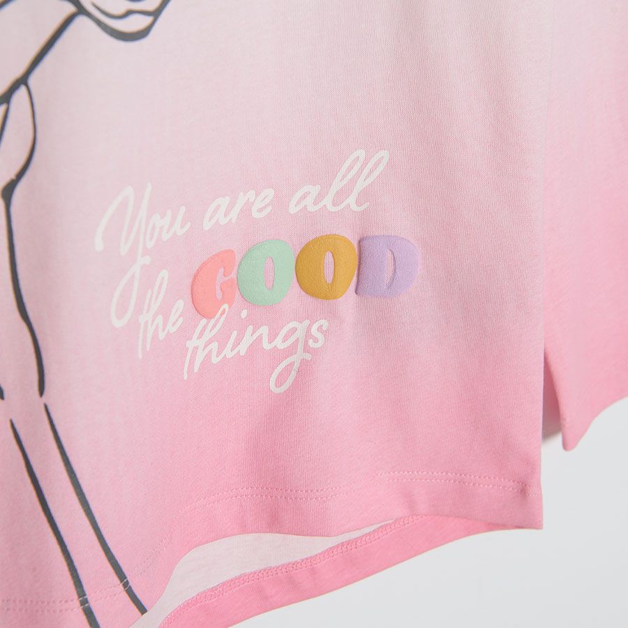 Bambi fluo pink long sleeve T-shirt