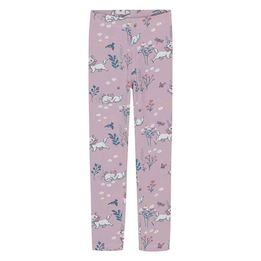 Marie Aristocats pink and green leggings
