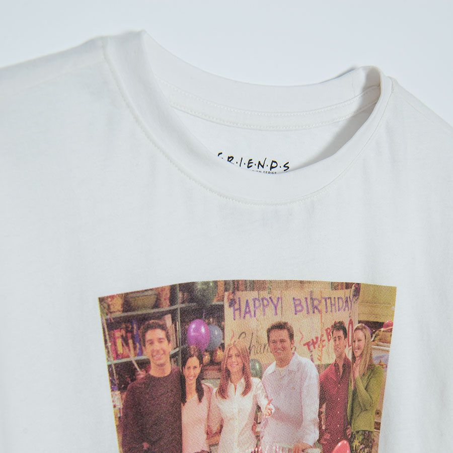 White Friends short sleeve T-shirt