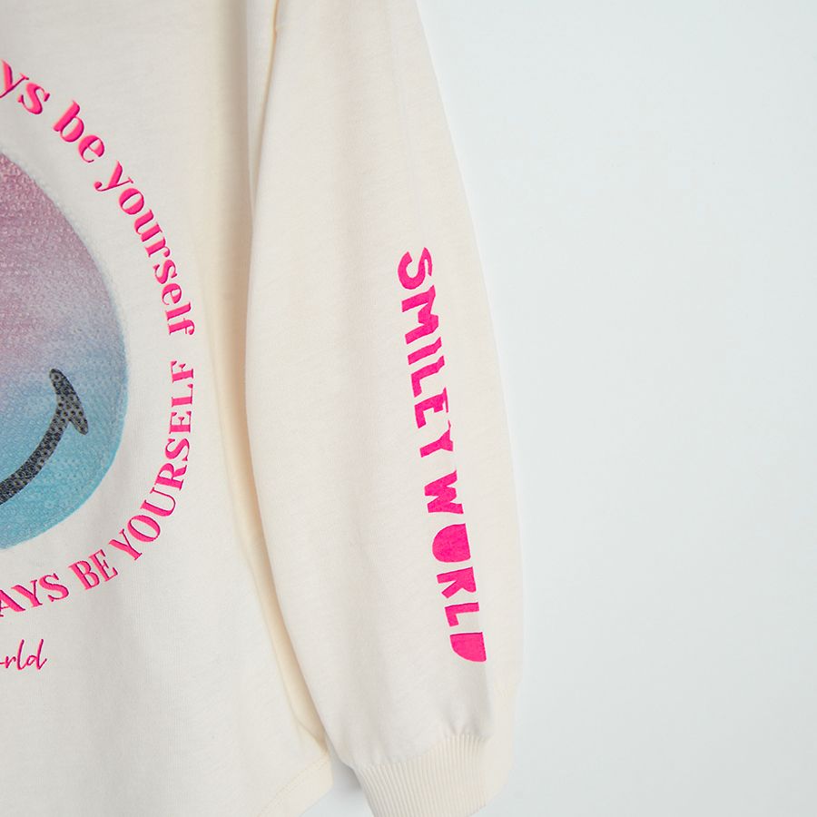 White Smiley sweatshirt