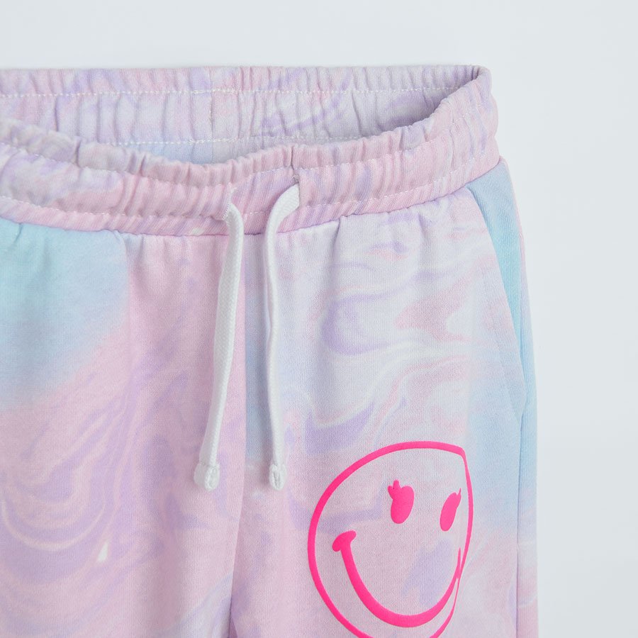 Pink tie dye jogging pants