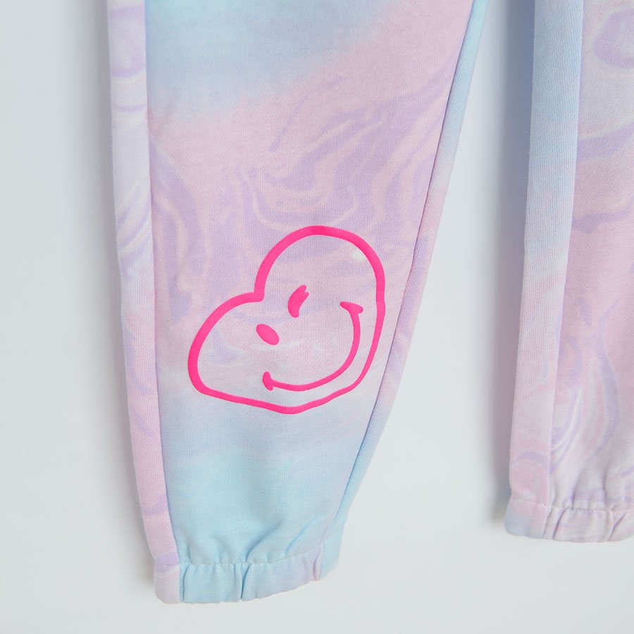 Pink tie dye jogging pants