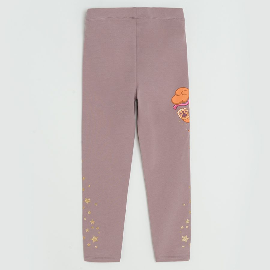 paw patrol brown grey leggings