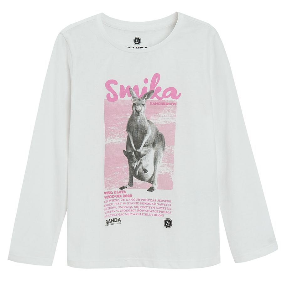 Smika white long sleeve blouse