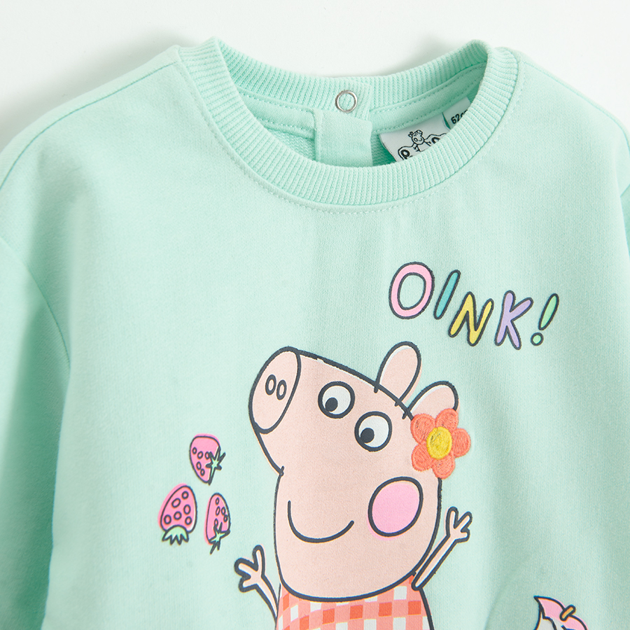 Φούτερ ανοιχτό πράσινο με στάμπα PEPPA PIG