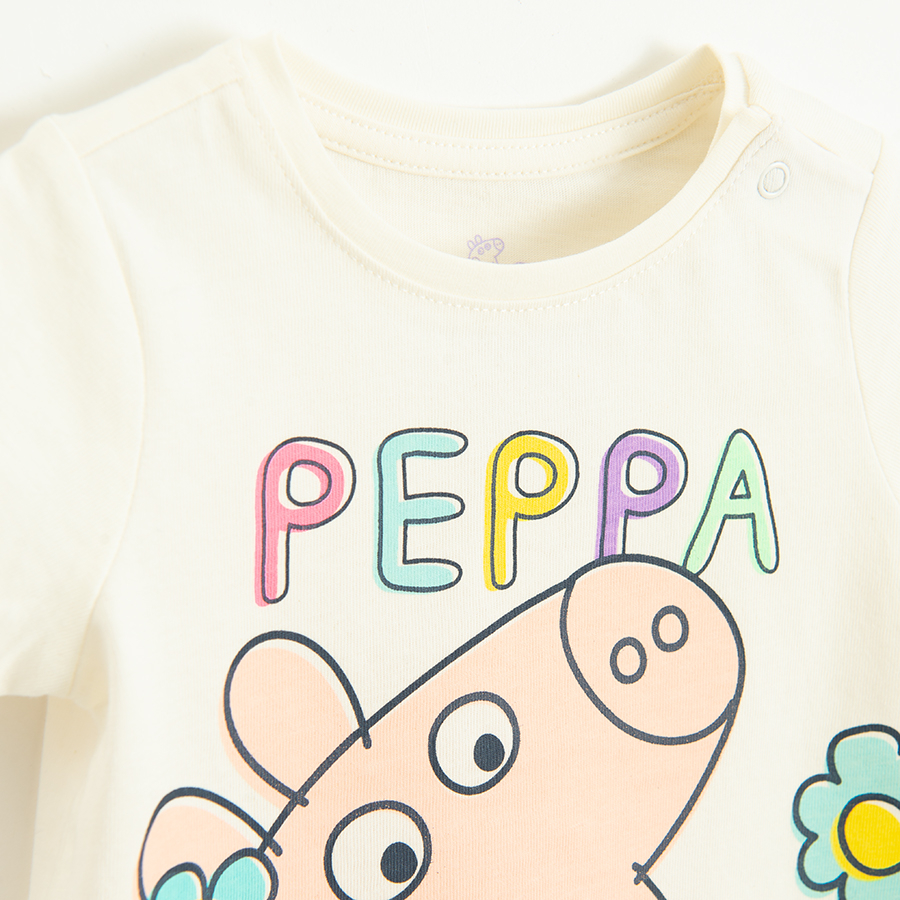 Μπλούζα κοντομάνικη εκρού PEPPA PIG
