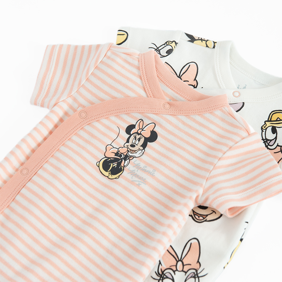 Minnie Mouse and Daisy Duck short sleeve wrap bodysuits