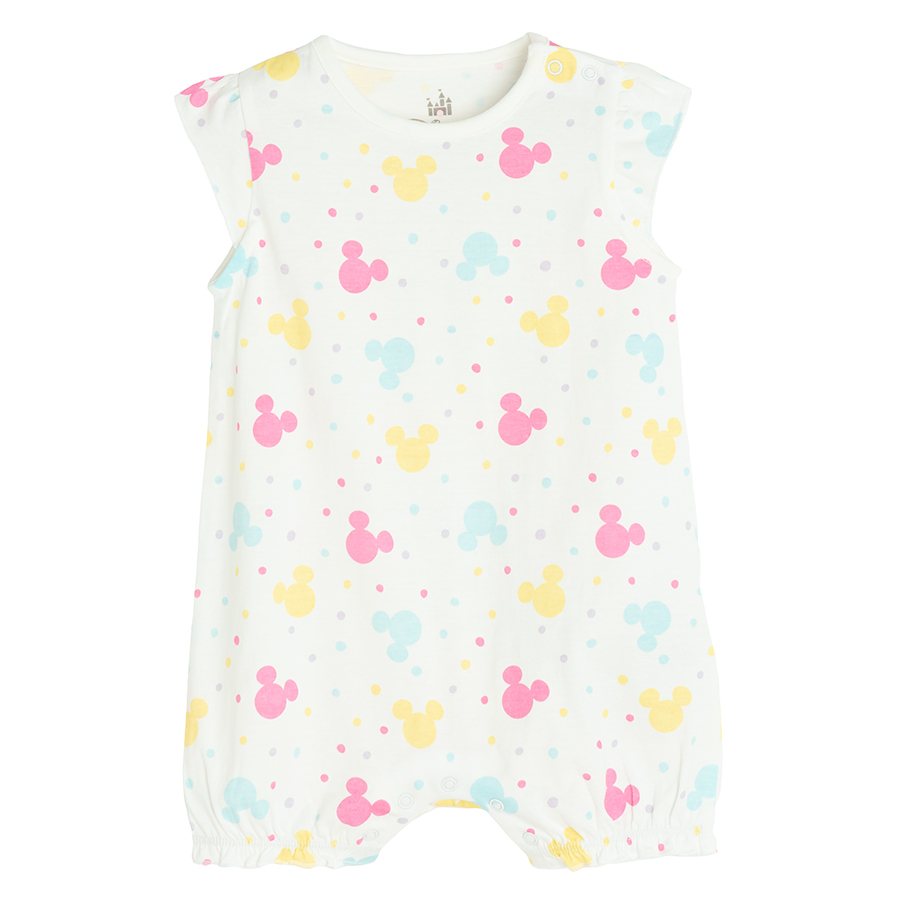 Minnie Mouse white and pink romper- 2 pack
