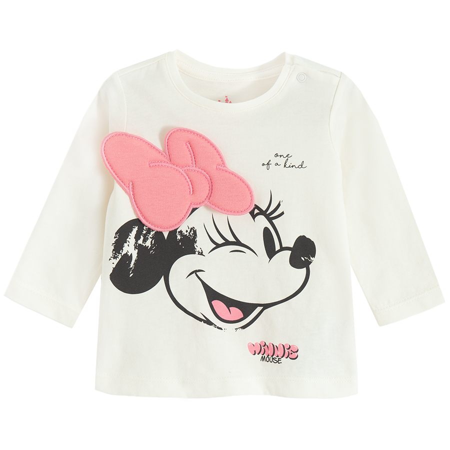 Μπλούζα  λευκή μακρυμάνικη MINNIE MOUSE