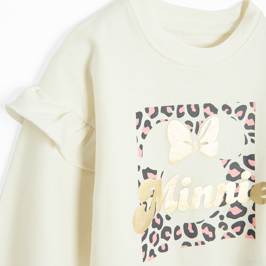 Φούτερ λευκό με στάμπα MINNIE MOUSE DISNEY