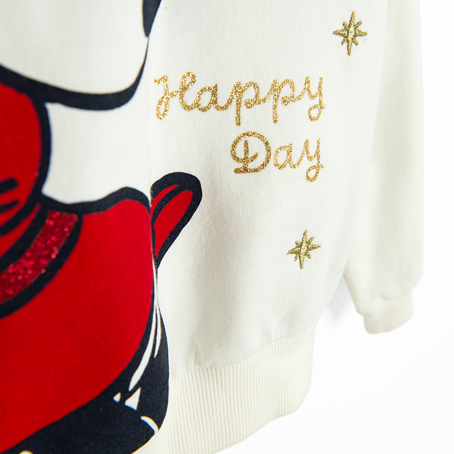 Φούτερ λευκό με στάμπα MINNIE MOUSE DISNEY