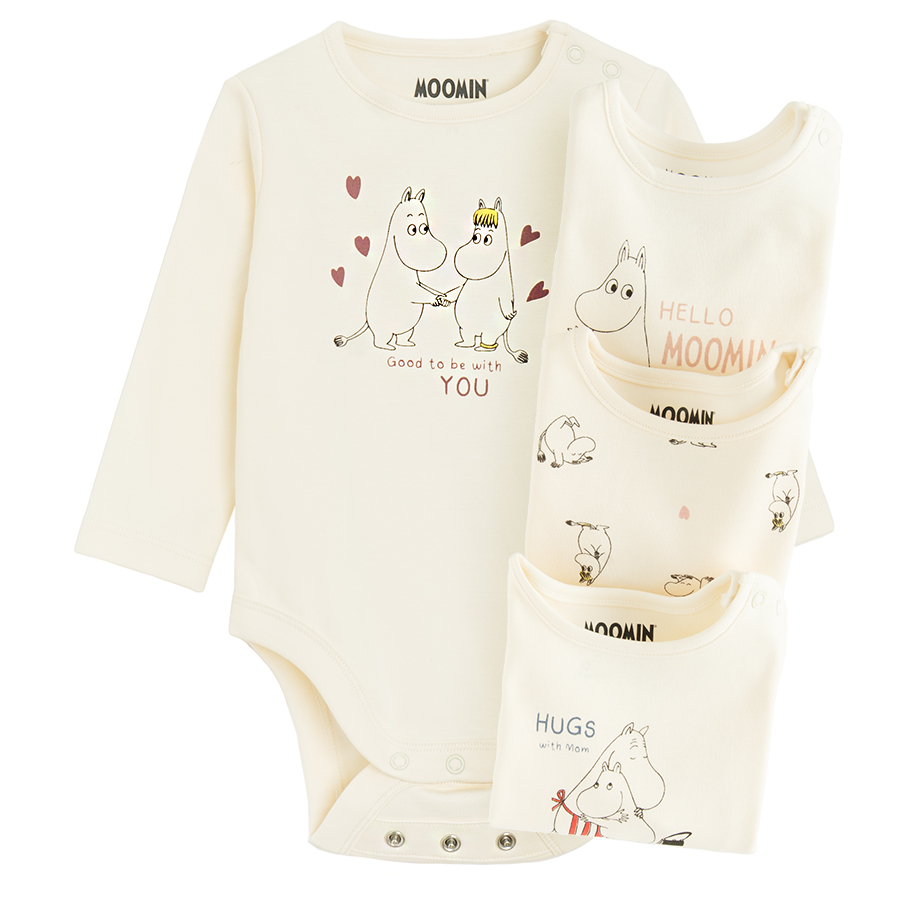 Φορμάκι 4 τμχ εκρού μακρυμάνικο MOOMINS