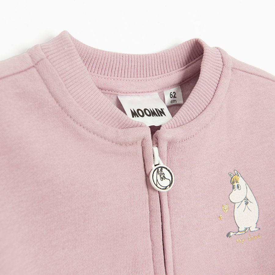 Ζακέτα ροζ με φερμουάρ MOOMINS