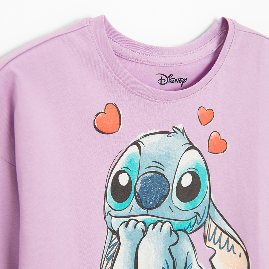 Μπλούζα λιλά μακρυμάνικη LILO & STITCH