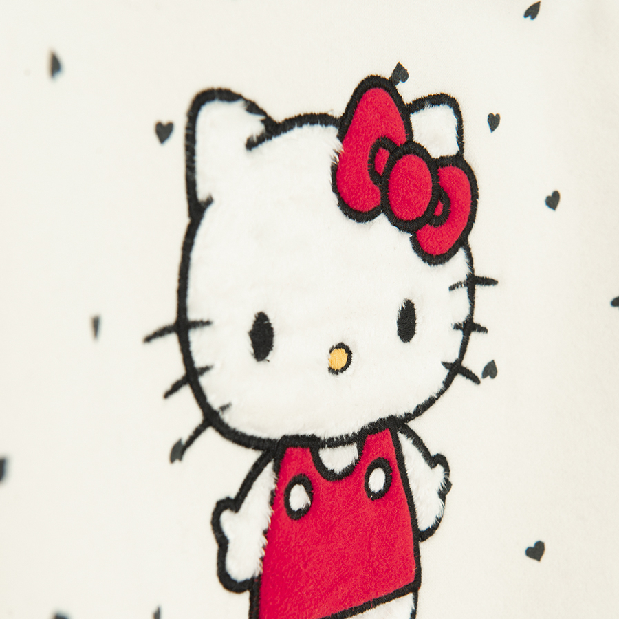 Σετ φόρμα 2τμχ. Φούτερ λευκό με στάμπα HELLO KITTY και παντελόνι φόρμα μαύρο