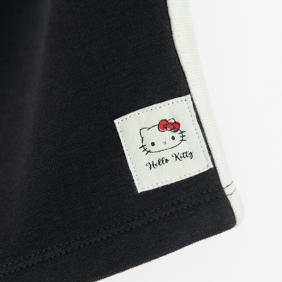 Σετ φόρμα 2τμχ. Φούτερ λευκό με στάμπα HELLO KITTY και παντελόνι φόρμα μαύρο