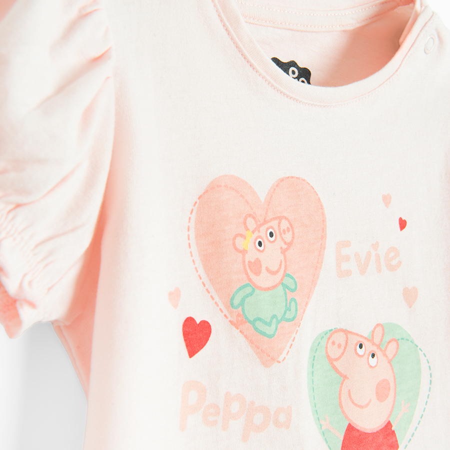 Μπλούζα κοντομάνικη ροζ με στάμπα PEPPA PIG