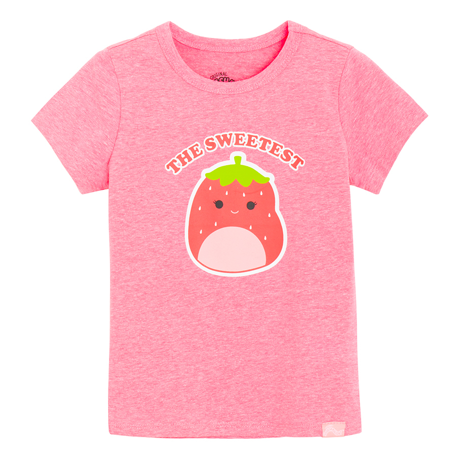 Μπλούζα κοντομάνικη ροζ με στάμπα THE SQUISHMALLOWS