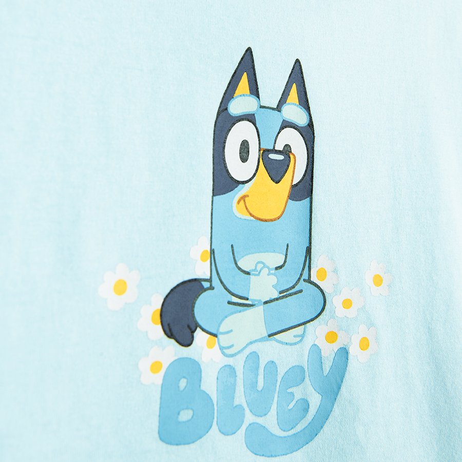 Μπλούζα κοντομάνικη γαλάζια με στάμπα BLUEY