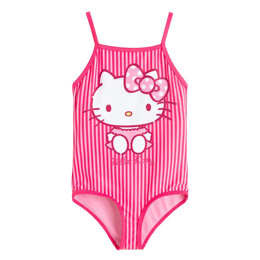 Μαγιό ολόσωμο ροζ με στάμπα HELLO KITTY