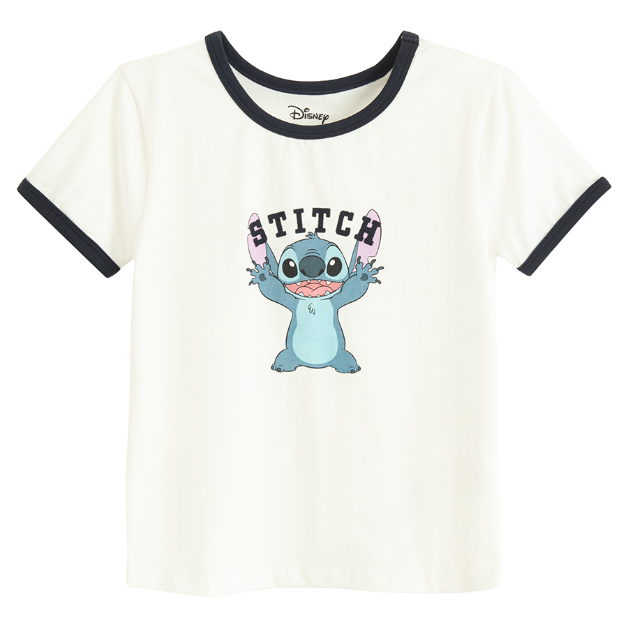 Μπλούζα κοντομάνικη λευκή με στάμπα LILO & STITCH
