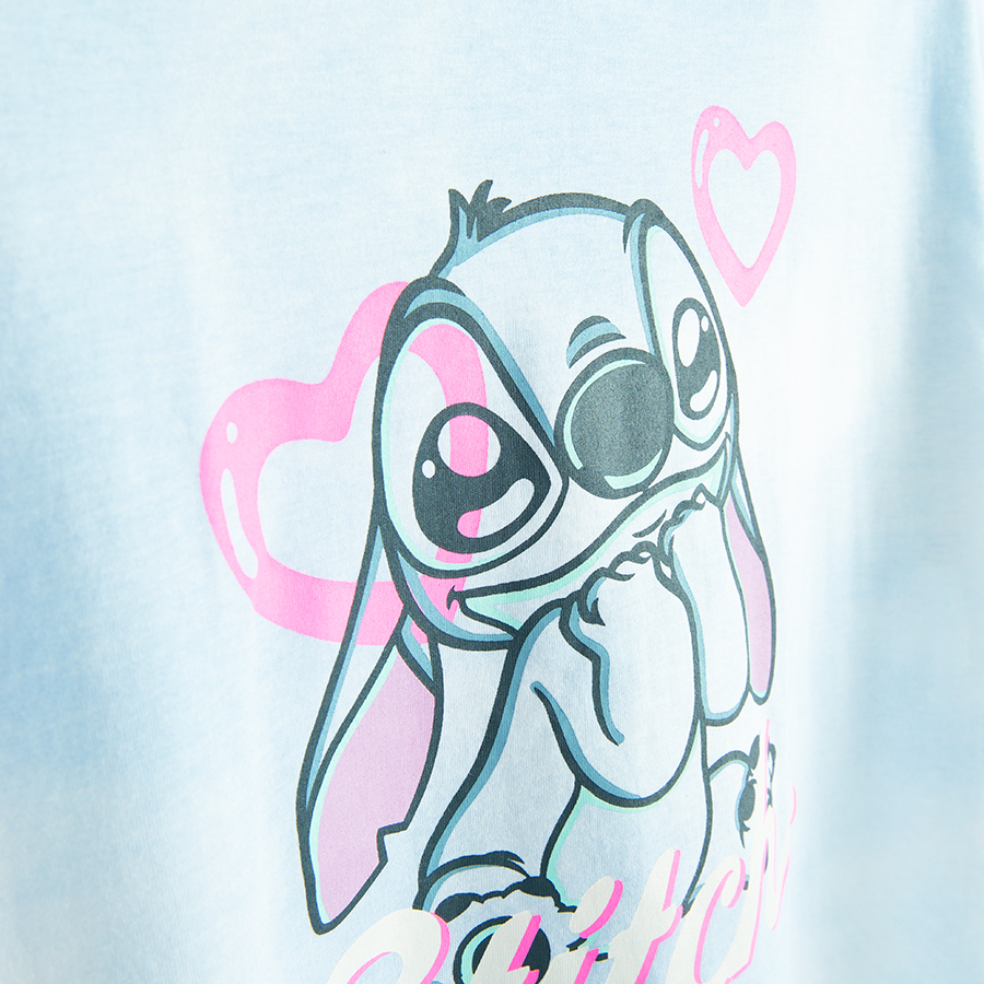 Μπλούζα γαλάζια κοντομάνικη LILO & STITCH