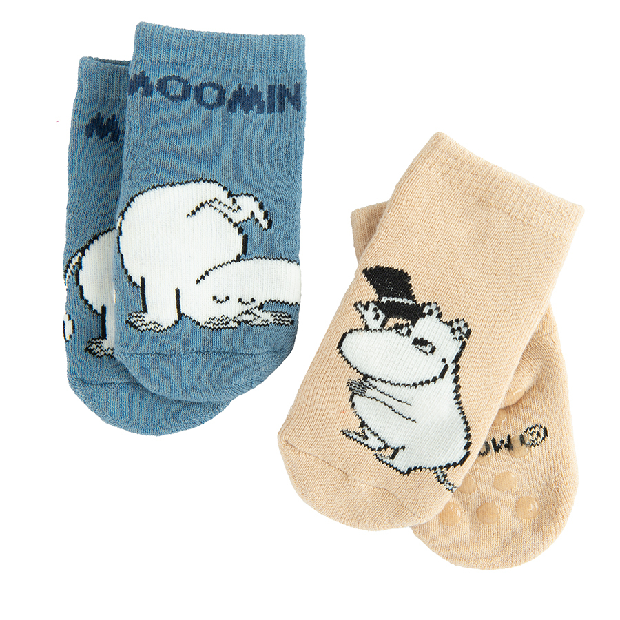 Κάλτσες 2 ζεύγη με αντιολισθητικές σόλες MOOMINS