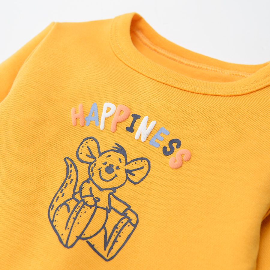 Winnie the Pooh long sleeve bodysuit and dungaree clothing set