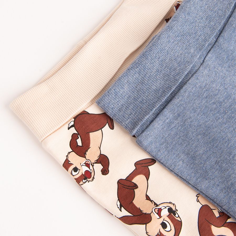 Chip and Dale footed leggings- 2 pack
