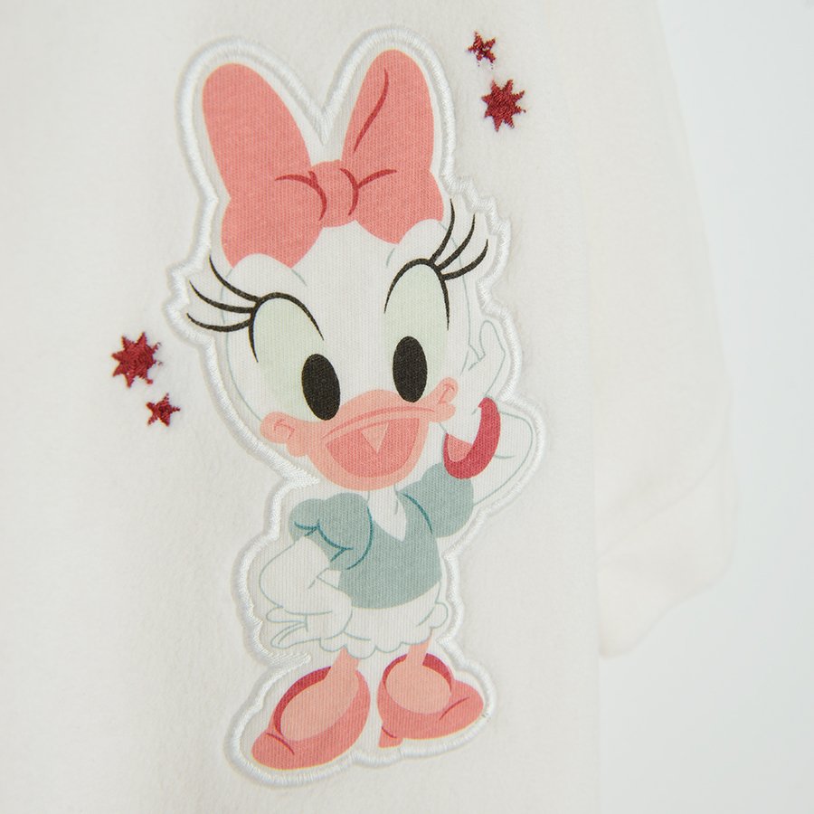 Daisy Duck white footed overall with side zipper