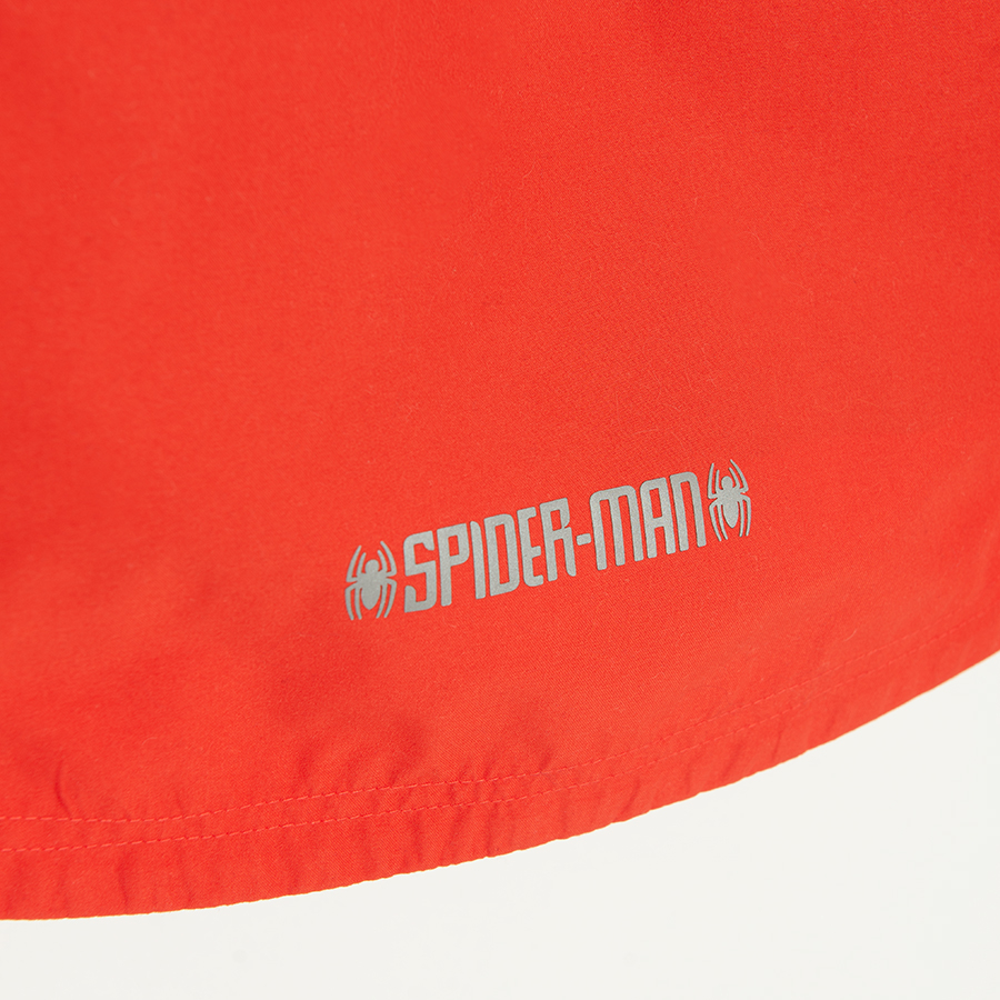 Μπουφάν αντιανεμικό κόκκινο με κουκούλα και φερμουάρ και στάμπα SPIDERMAN MARVEL