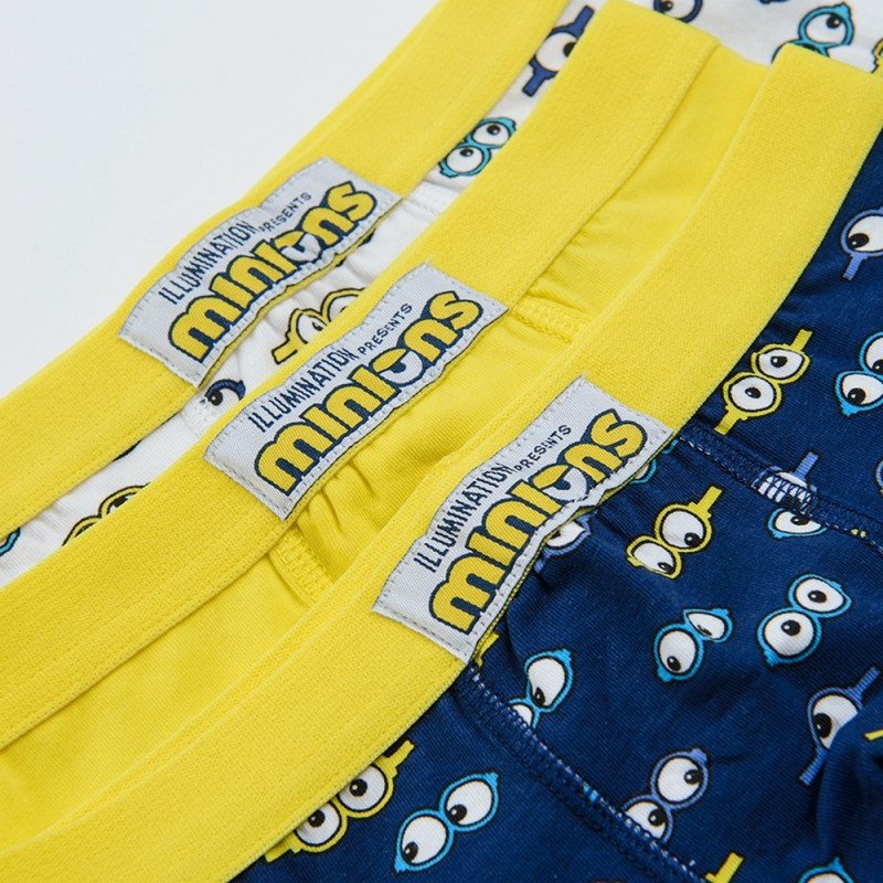 Εσώρουχα 3 τμχ μπλε κίτρινο με στάμπα Minions