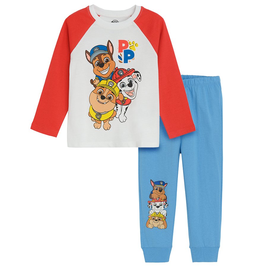 Σετ Πυτζάμες μπλούζα μακρυμάνικη και παντελόνι φόρμα με στάμπα Paw Patrol