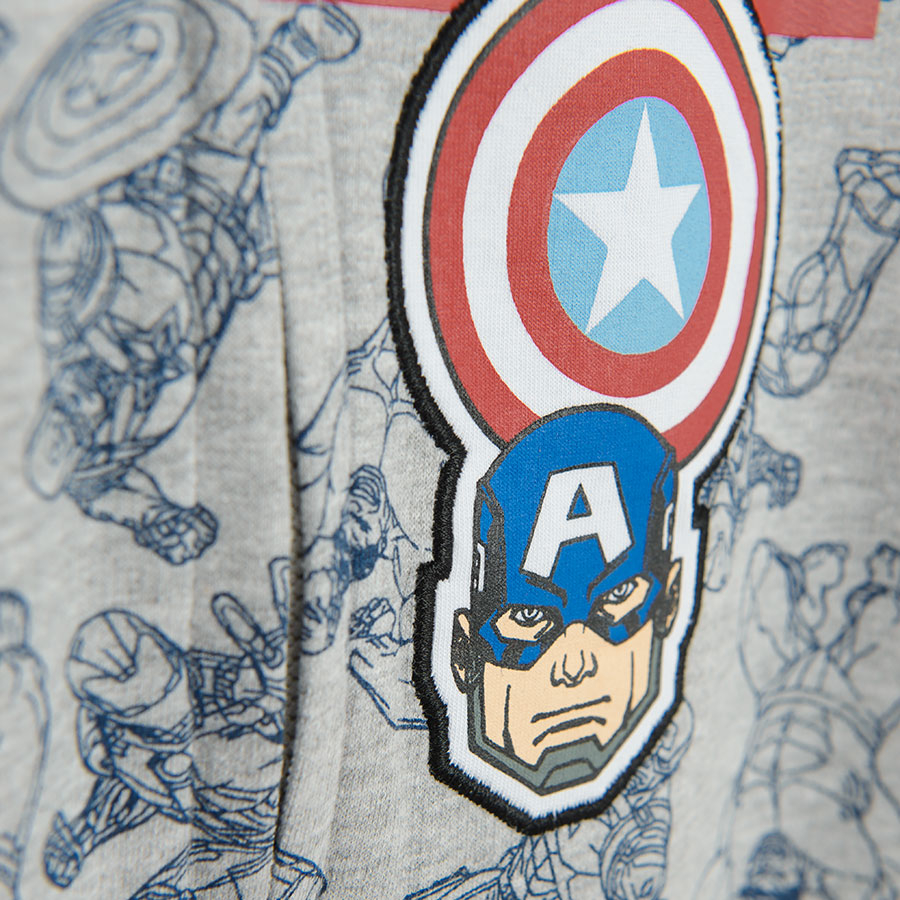 Πυτζάμες ολόσωμες γκρι με στάμπα ήρωες της MARVEL