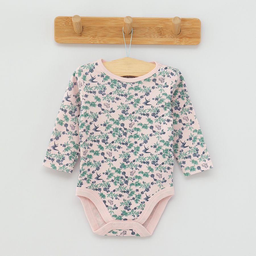 Winnie the Pooh pink and white long sleeve bodysuits 3-pack