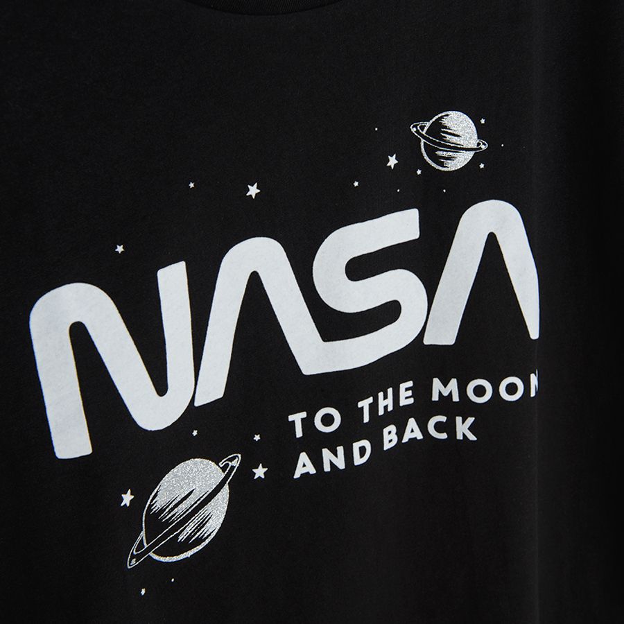 Πυτζάμα σετ μπλούζα κοντομάνικη και σορτς με στάμπα πλανήτες, NASA