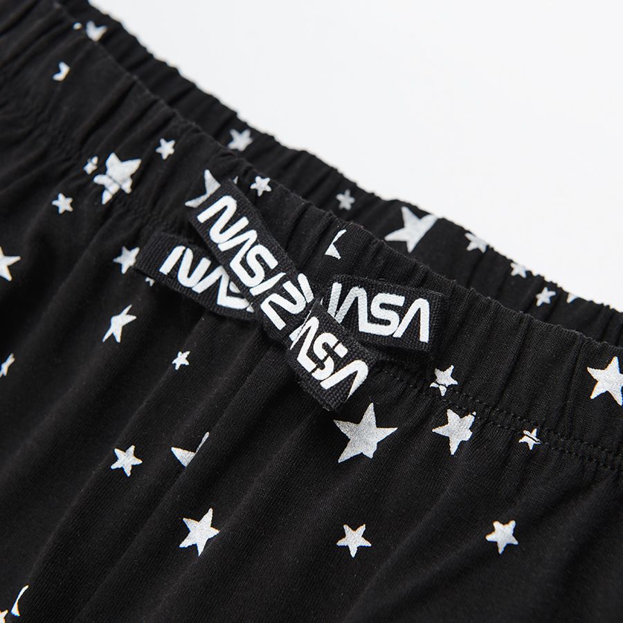 NASA short sleeve blouse and shorts pyjamas with planets print