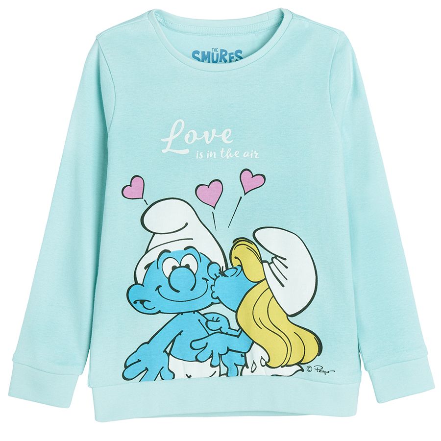 Smurfs pyjamas long sleeve blouse and pants