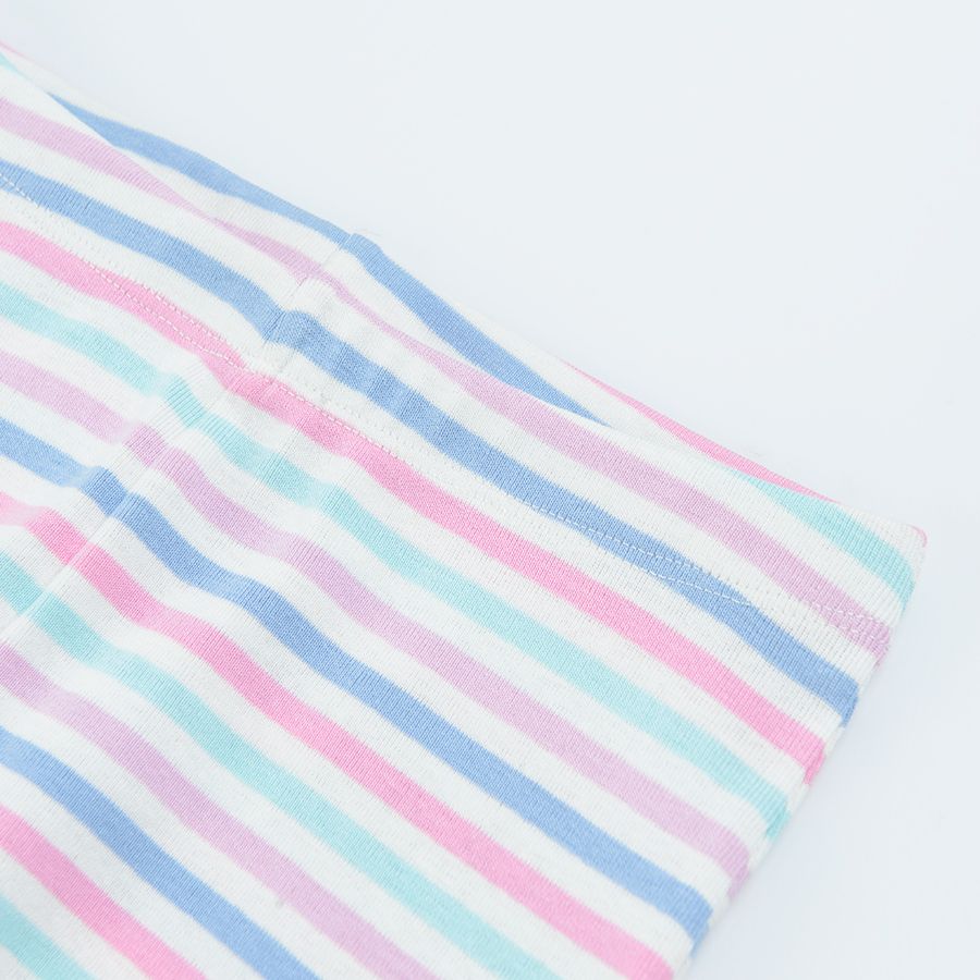 Πυτζάμες σετ μπλούζα μακρυμάνικη με στάμπα Peppa και πολύχρωμο παντελόνι